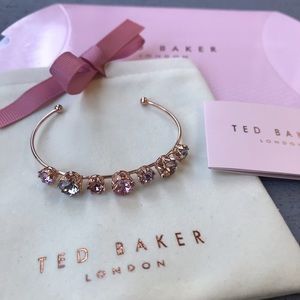 Ted Baker Pink Crystal Crown Rose Gold Cuff